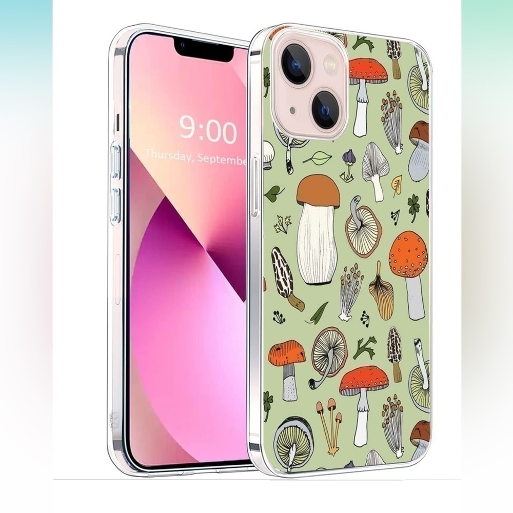 IPHONE 14 Apple mushroom case retro hippie NWT